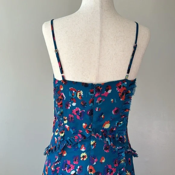 JASON WU COLLECTIVE Women's Blue Leopard Midi Dress Size 2 - Picture 6 of 12